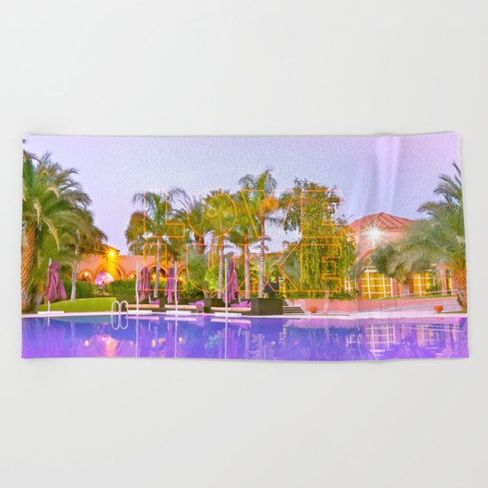 Neon Love Luxe Beach Towel