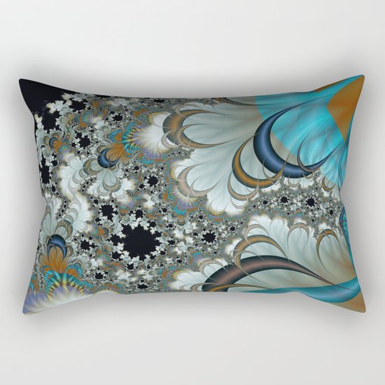 Snow Moons Fractal Rectangular Pillow