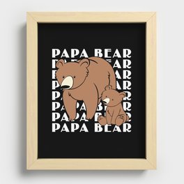Papa Bear Recessed Framed Print