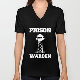 Prison Warden Correctional Officer Facility Training V Neck T Shirt
