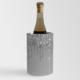Dripping Silver Glitter  Wine Chiller
