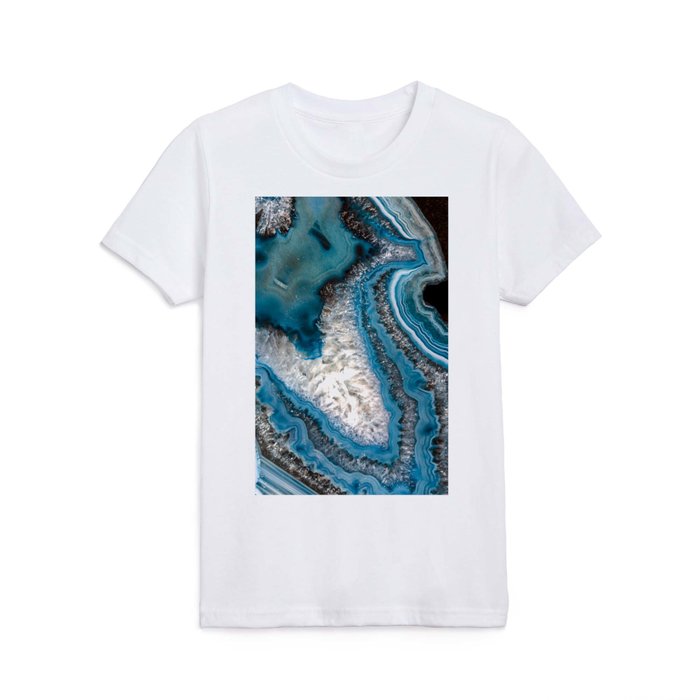 Ocean Blue Agate 3061 Kids T Shirt