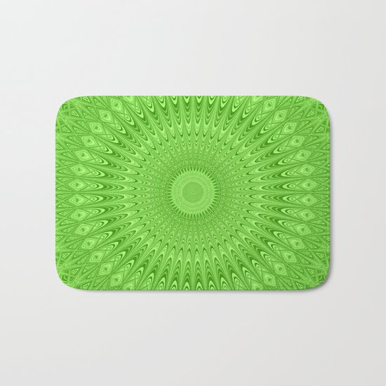 Green mandala Bath Mat