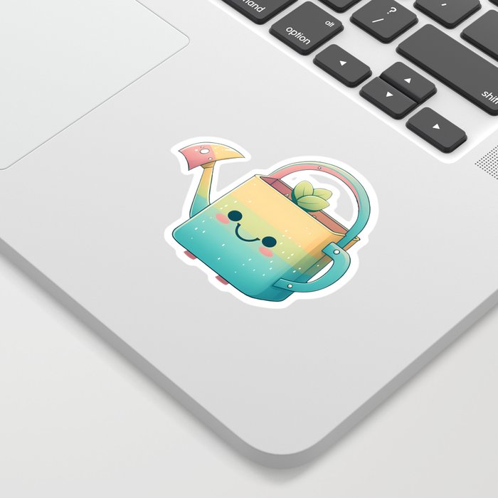 Cute Plant Watering Can Sticker
