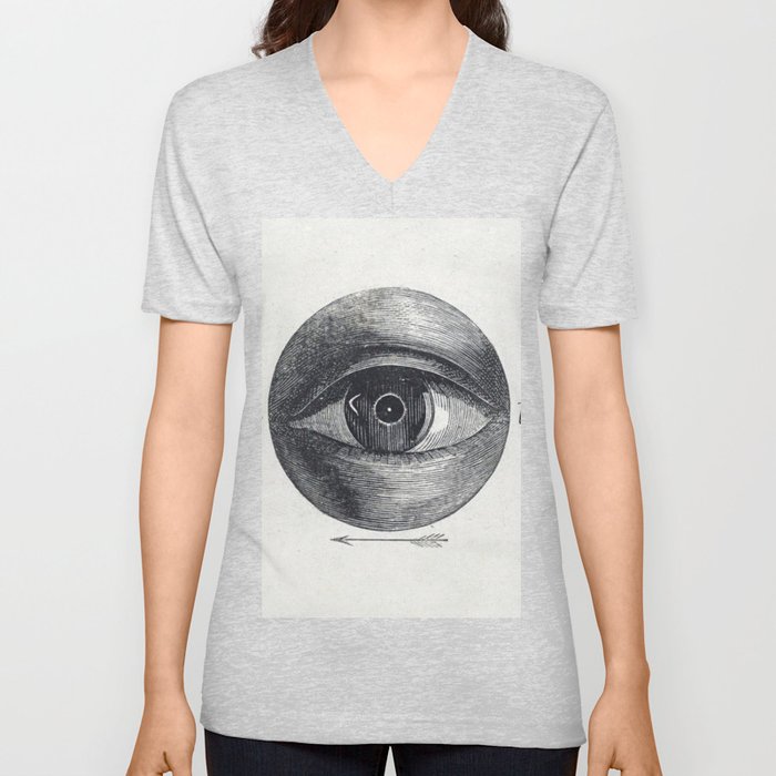 Eye Menselijk oog met een afwijking print Isaac Weissenbruch V Neck T Shirt