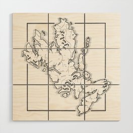 Isle Of Skye Map Wood Wall Art