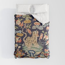 Oriental Tiger vintage embroidery tapestry Comforter