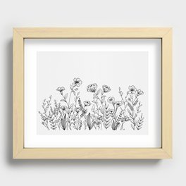 Field of Wildflowers Recessed Framed Print