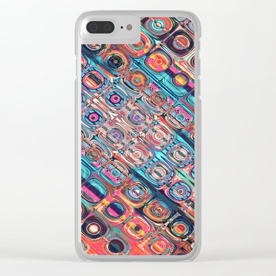 Colorful Circular Pattern Clear iPhone Case