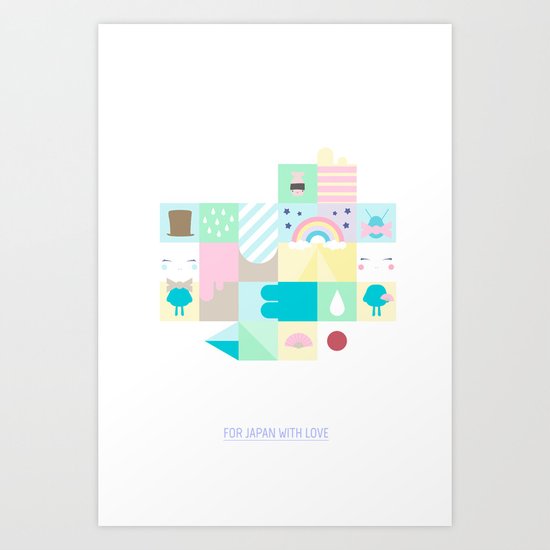 For Japan with love 3 Art Print
