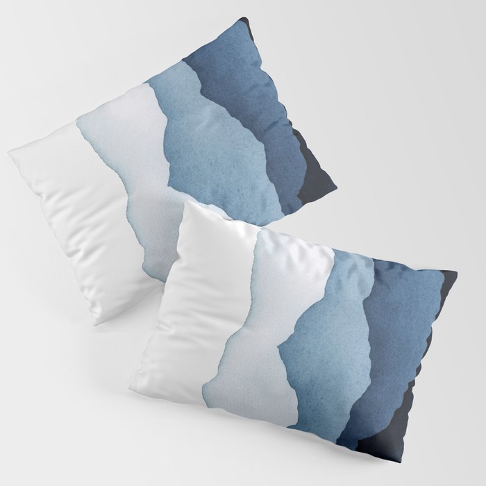 Blue Mountains in Watercolor Pillow Sham