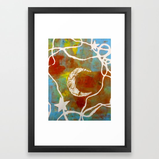 I Love You To The Moon And Back Framed Art Print By Abbysnyder