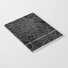 Black pattern with a circles and variety shapes by MariDani Notebook