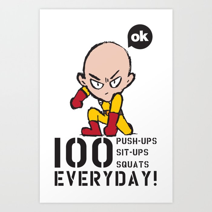 100 Push-Ups, Sit-Ups, Squats & One Awesome One-Punch Man Figure! 