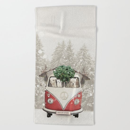 NEVER STOP EXPLORING - X-MAS Beach Towel