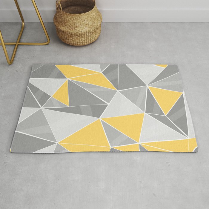 Pattern Grey Yellow Rug By Lindella Pattern Grey Yellow Rug By Lindella