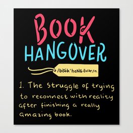 Book Hangover Canvas Print