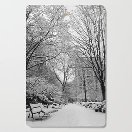 Gramercy Park in Snow, New York City Cutting Board