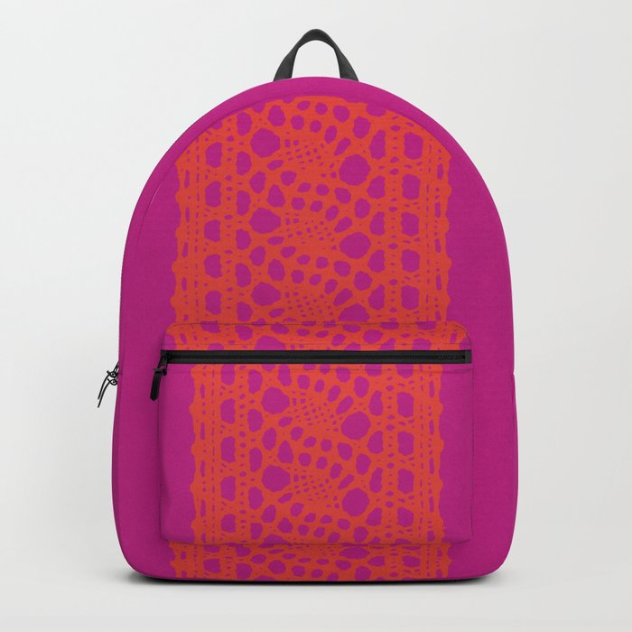 Lace in orange and pink Backpack