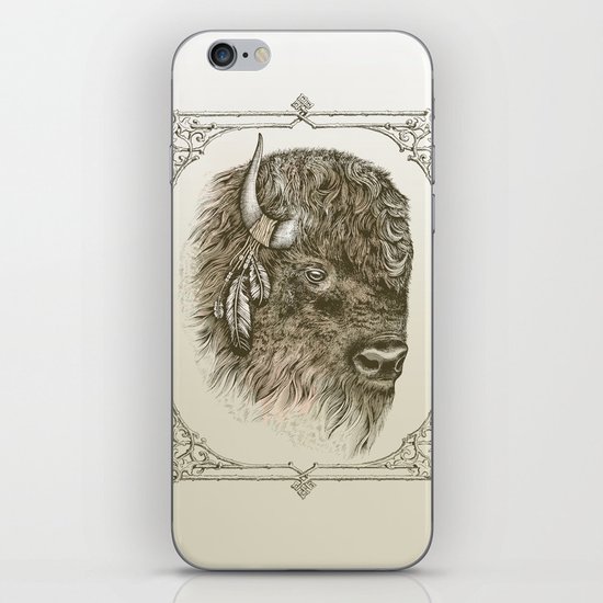 Portrait of a Buffalo iPhone & iPod Skin