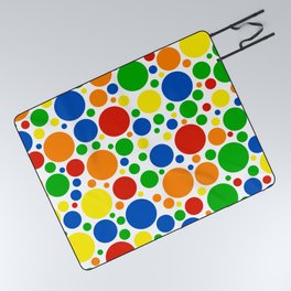 Primary Colors Circles Picnic Blanket