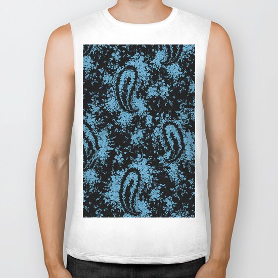 denim paisley Biker Tank