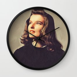 Katharine Hepburn, Vintage Actress Wall Clock