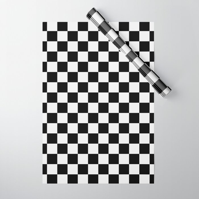 Checkered (white + black) Wrapping Paper