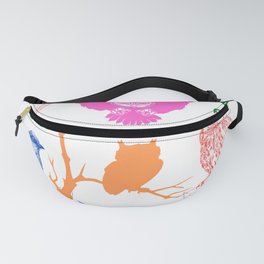 Owls In Color Fanny Pack