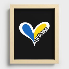 Love Ukraine Heart Recessed Framed Print