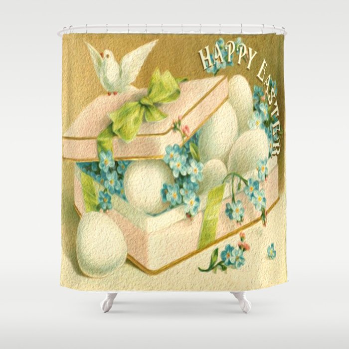 Happy Easter Dove Of Peace Shower Curtain