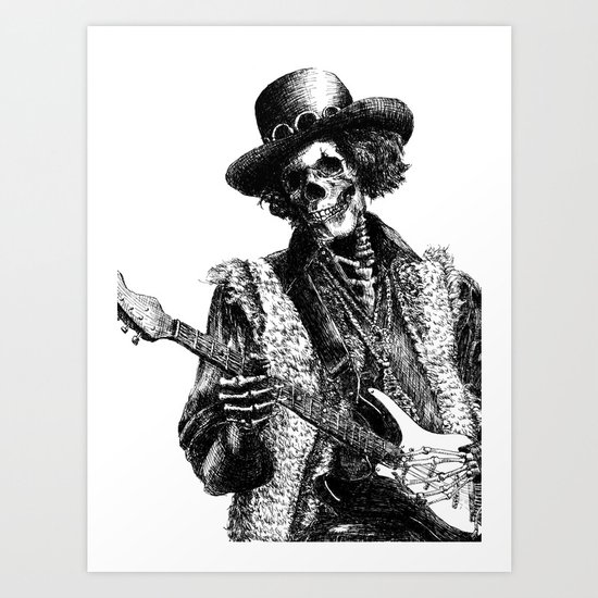 The Legend of Guitarist Art Print