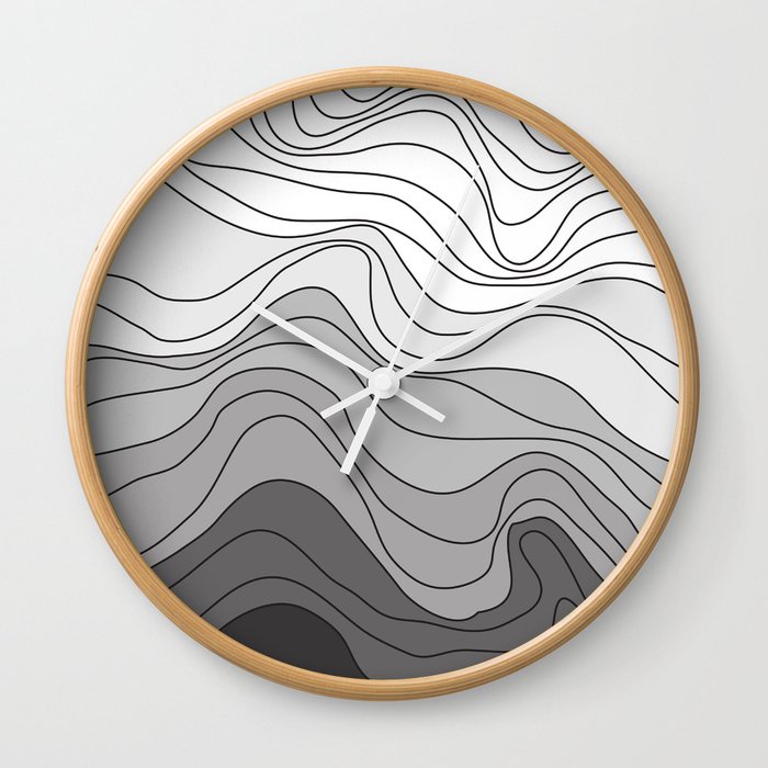 Topo III Wall Clock