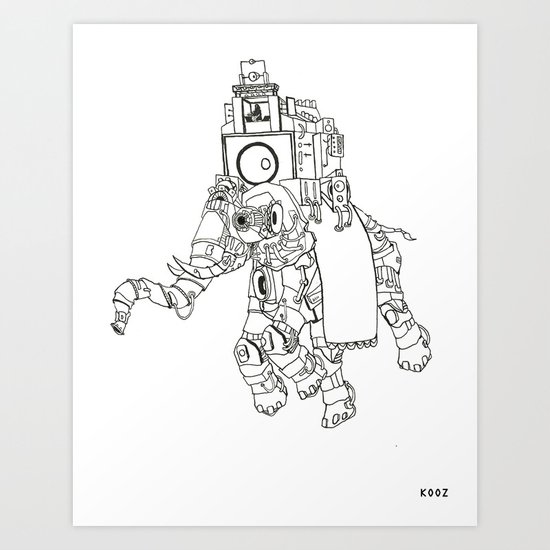 FLOATING ELEPHANT Art Print