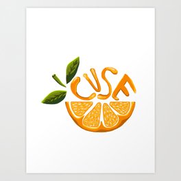 Syracuse Orange Art Print