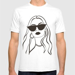 Retro Girl in Sunglasses  T-shirt
