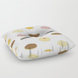 biscui - biscuit pattern Floor Pillow