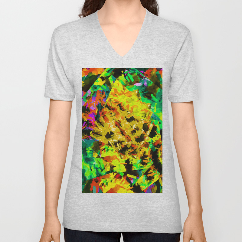 Yellow Green Brown Red Orange Abstract Painting Background Unisex