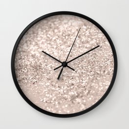 Blush Glitter Dream #4 #shiny #decor #art #society6 Wall Clock