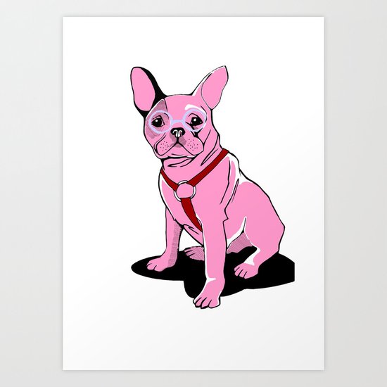 Frenchie_Pink Art Print