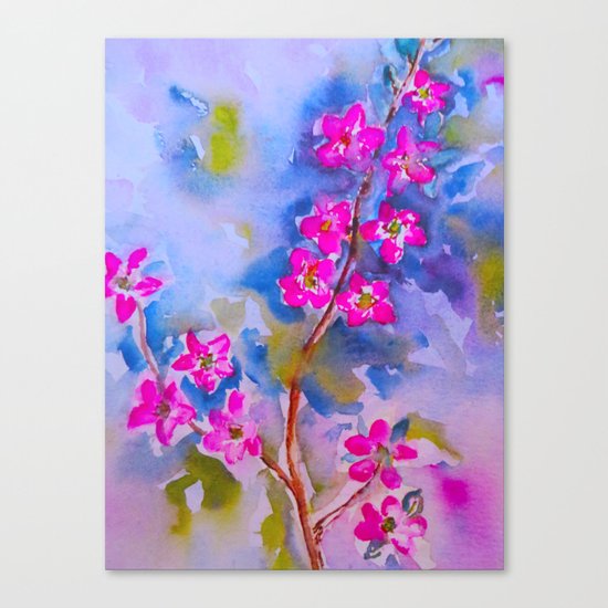 Watercolor Flowers Canvas Print