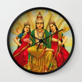 Sesha Narayana, King of Nagas by Raja Ravi Varma Wall Clock