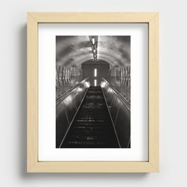 London escalator Recessed Framed Print