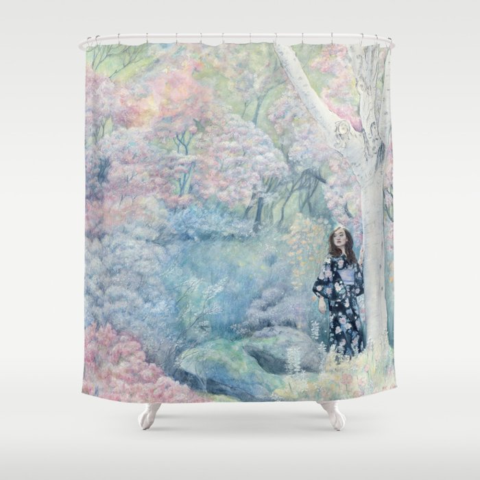 "Abundant Spring" 'In the Garden' Series Shower Curtain