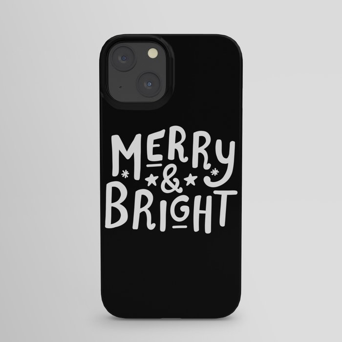 Merry and Bright (white) iPhone Case