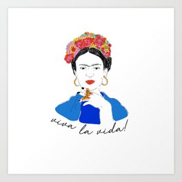 Frida Kahlo- Viva la Vida  Art Print