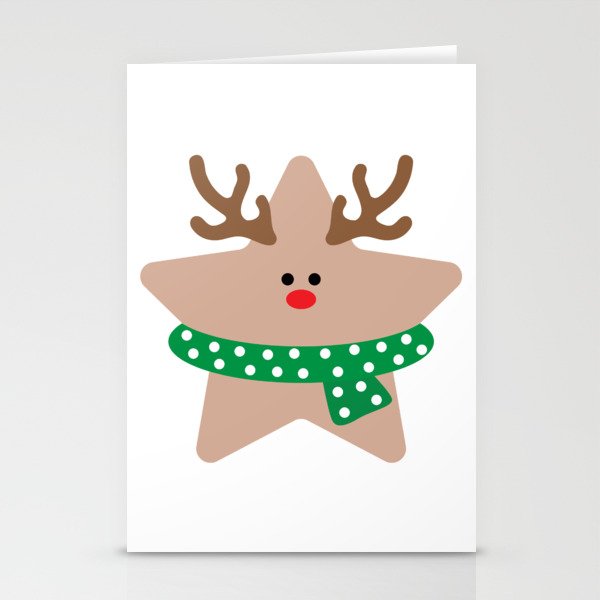 Reindeer star Stationery Cards