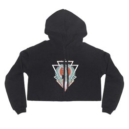 Art Deco Phoenix lady - red, white and blue palette Hoody