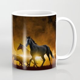Wild Black Horses Mug