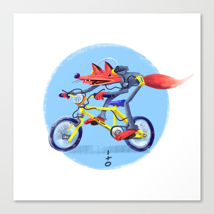fox bike Canvas Print